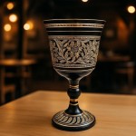 Chalice Goblet Solid Brass Vintage Golden Roman Cup of King Arthur Drinking Wine Goblet Brass Vintage Chalice Goblet Wine Cups of King Arthur