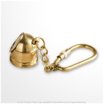 Handmade Brass Miniature Marine Helmet Compass Keychain Nautical Gift