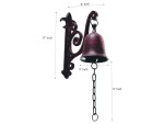 Vintage Cast Iron Dinner Bell – Rustic Entry Door Bell for Outdoor & Indoor Use, Wall Mounted Antique Farm Bell for Front Gate, Porch, Garden & Home Décor