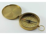 Vintage Brass Compass with C. JoyBell C. Quote – “Sometimes the Things That Are Felt…” – Inspirational Engraved Compass Gift with Leather Case for Anniversary, Graduation, Wedding, or Travel