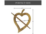 Handcrafted Wooden Heart Curtain Tieback Holders with Stick (Set of 2) | Rustic Natural Wood Drape Clips for Home, Living Room & Bedroom Décor | Decorative Curtain Accessories