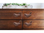 Rustic Iron Bird Drawer Knobs (Set of 6) – Vintage Boho Cabinet Pulls for Kitchen, Dresser, Wardrobe & Outdoor Furniture – Handcrafted Antique Finish Handles
