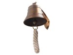 Solid Antique Brass Ship Bell – Wall Mounted Marine Hanging Bell for Dinner, Bar, School, Outdoor, Indoor, Reception, Church & Last Order – Handmade Nautical Decor Gift