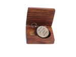 Solid Brass Engraved Compass with Wooden Box – Magnetic Needle, “My Heart Will Always Guide You Home” Quote – Vintage Navigation Gift for Son, Husband, or Traveler
