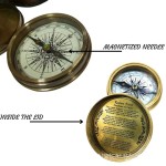 Antique Brass Compass Robert Frost Poem Engraved Compass Gift for Graduation, Baptism, Confirmation, Anniversary, Men, Women, Him, Her, Husband, Dad, Son, Boyfriend