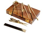 Proportional Divider Set of 5, Full Brass dividers with Executive Wooden Box, Single Handed 8\