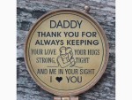 Daddy Thank You Compass – Engraved Brass Compass with Case, Father’s Day Gift, Personalized Gift for Dad from Daughter or Son, I Love You Keepsake Compass