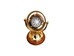 Brass Plated Gimbaled Compass with Stand – Vintage Maritime Navigation Instrument, Desk Display Decor, Nautical Gift for Office, Home & Study, Collectible Compass with Adjustable Stand