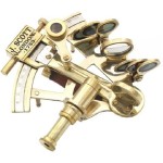 Pocket Sextant J. Scott London Nautical Navy Sailors Brass, Celestial Navigation with Movable Telescope, Determine Latitude and Longitude, Galactic Gifting Sextant, Graduation, Wedding 