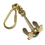 Ship Anchor Brass,Metal Key Chain,Beautiful Key- Brass Anchor with Hand Cuff