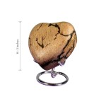 Handcrafted Wooden Heart Urn | Small Keepsake Urn for Ashes | Memorial Heart Urn | Unique Cremation Urn | Remembrance Gift