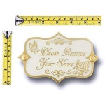 Please Remove Your Shoes Brass Door Sign. Vintage Shabby Chic Style Home Décor Wall Plaque Handmade