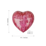 Marble finish, Brass made pink Heart Keepsake Cremation Urn for human ashes