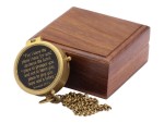 For I Know the Plans I Have for You” Jeremiah 29:11 | Solid Brass Engraved Compass with Wooden Box | Baptism, First Communion & Confirmation Gift for Boys, Girls & Men | Inspirational Christian Compass Gift