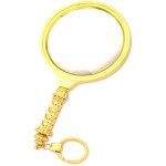Magnifying Glass, 10x Magnifying Glass for Reading, 90mm Magnifying Glasses, with Golden Metal Frame and Removable Metal Handle, for Reading and Outsdoor Investigation