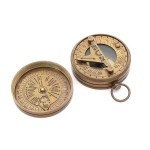 Nautical Antique Maritime Directional Magnetic Brass Sundial Compass Dollond London for camping hiking Baptism gift