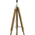 Classic Wood Tripod Floor Lamp Home Decor Lamp with Shade and Bulb