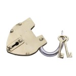 HANDMADE BRASS PAAN SHAPE LOCK 5 INCH