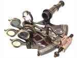 Antique Brass Sextant by J. Scott London 1753 with Wooden Box | Vintage Maritime Navigation Instrument | Nautical Collector’s Gift | Handcrafted Brass Sextant for Explorer & Sailor Decor