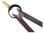 RII 3-Piece Toolmaker’s “Yankee” Divider & Caliper Set – Rapid Adjust Spring Nut Dividers, Inside ID & Outside OD Calipers, 0-6.5" / 165 mm Range, Brass Fulcrum, Fine Adjustment, Flat Leg – Models C7-6 C8-6 C9-6