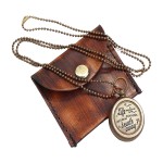 LIFE IS MEASURED BY, Quote Antique Nautical Vintage Directional Magnetic Compass Necklace