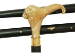 Vintage Lion Head Brass Handle Walking Stick for Men and Women – 3 Fold Wooden Cane – Antique Gold Finish – Collectible Decorative Walking Cane – Gift for Gentlemen, Seniors & Collectors