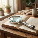  Magnifying Glass with Mother of Pearl Handle, Handheld 10x Magnifying Glass Lens, Antique Magnifier, Reading, Inspection, Coin &amp;amp;amp; Stamp, Astrologer, Low Sight Elderly Collectible Décor Gift 4