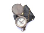 Solid Brass Compass Engraved with Thoreau’s “Go Confidently” Quote | Working Directional Camping Compass with Stamped Leather Case | Adventure, Graduation, Christmas & Anniversary Gift for Him