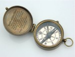 Vintage Victorian Brass Pocket Compass 1875 with Handmade Leather Case | Antique Maritime Navigation Compass | Collectible Gift for Men, Travelers & Home Office Decor
