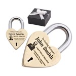 RIIZXY026C handmade 3.25 inches heart shape brass lock