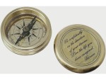 Go Confidently” Quote Brass Compass with Velvet Pouch | Henry David Thoreau Engraved Compass | Inspirational Graduation Gift | Working Directional Pocket Compass for Men, Son, Husband, Traveler
