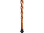 Brass Handle Walking Cane for Men & Women – Twisted Wooden Stick 37 Inch | Handmade Vintage Walking Stick for Seniors, Gentlemen Gift, Classic Walking Aid with Rubber Tip