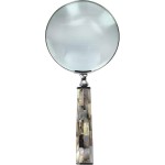  Magnifying Glass with Mother of Pearl Handle, Handheld 10x Magnifying Glass Lens, Antique Magnifier, Reading, Inspection, Coin &amp;amp; Stamp, Astrologer, Low Sight Elderly Collectible Décor Gift 4