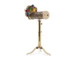 Large Floral Brass Parlor Kaleidoscope with Dual Mirror Systems & Tripod Stand – Limited Edition Collectible, Unique Handmade Gift for Weddings, Christmas & Special Occasions