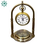 Handmade Brass Queen Victoria London Desk clock 