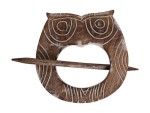 Hand Carved Wooden Owl Curtain Tie Back Holders Set of 2 with Sticks | Rustic Boho Window Drape Tiebacks | Decorative Animal Design Curtain Holdbacks for Living Room, Bedroom, or Office