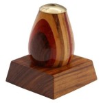 Handmade Brass & Wood Lacquered Kaleidoscope with Wooden Base – Vintage Optical Collectible for Adults, Special Occasions & Easter Gift – Unique Brass Kaleidoscope Home Décor