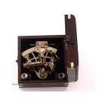 Pocket Sextant J. Scott London Nautical Brass Navy Sailors, Celestial Navigation, Two Extra Sighting Telescope, Determine Latitude and; Longitude, Rose Wooden Box, Galactic Gifting