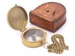 God’s Way Compass, Psalm 32:8 Engraved Solid Brass Directional Compass with Leather Case, Baptism Gifts for Boys & Girls, Christian Gifts for Men, First Communion & Confirmation Gifts