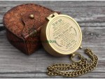 To My Son Compass Gift from Mom – Engraved Inspirational Message “You Will Never Lose” – Solid Brass Compass with Chain & Leather Case – Graduation, Birthday, Christmas, Love Keepsake