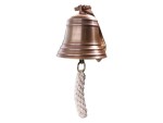 Solid Antique Brass Ship Bell – Wall Mounted Marine Hanging Bell for Dinner, Bar, School, Outdoor, Indoor, Reception, Church & Last Order – Handmade Nautical Decor Gift