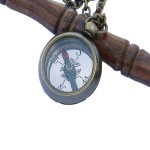 Antique Nautical Vintage Directional Magnetic Sundial Clock Necklace Marine Compass Baptism Gifts 