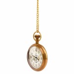 Handmade Antique Brass Pocket Watch with Chain Anchor
