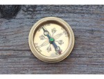 Vintage Brass Engraved Compass with Leather Case – “Do Not Go Where the Path May Lead” Quote by Ralph Waldo Emerson – Working Directional Compass, Graduation & Travel Gift
