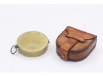 Antique Brass Sundial Compass with Leather Case | Working Nautical Pocket Compass | Vintage Maritime Instrument | Collectible Gift for Men, Explorer, Traveler, Outdoor Décor