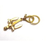 Nautical Anchor Antique Brass Keyring Decor Polished Ship Vintage Keychain Style