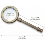 Magnifying Glass with Brass Handle, Handheld Magnifying Glass Lens, Antique Magnifier, Reading, Inspection, Coin and Stamp Inspection, Astrologer, Low Sight Elderly, Collectible Décor Gift 2.75