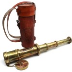 Nautical Brass 18 inches Antique Telescope/Spyglass Replica with Leather Box -Dollond London&amp;#039;s telescope