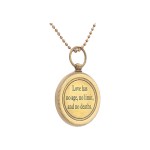 Antique Nautical Vintage Directional Magnetic Compass Engraved Quote !LOVE HAS NO AGE! Necklace with Leather Case 