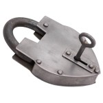 handmade 5 inch White paan iron lock